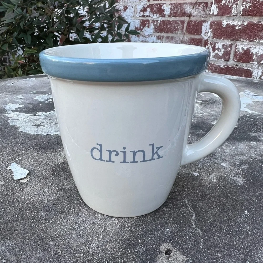 Crate & Barrel Designer Bret Bortner Coffee Tea Cocoa Mug Drink Replacement 12oz